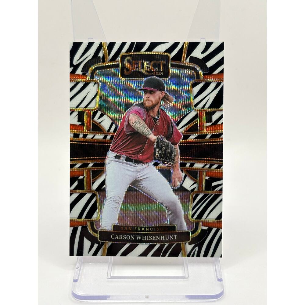 2024 Panini Select Carson Whisenhunt Zebra Prizm Refractor SSP San Fran Giants